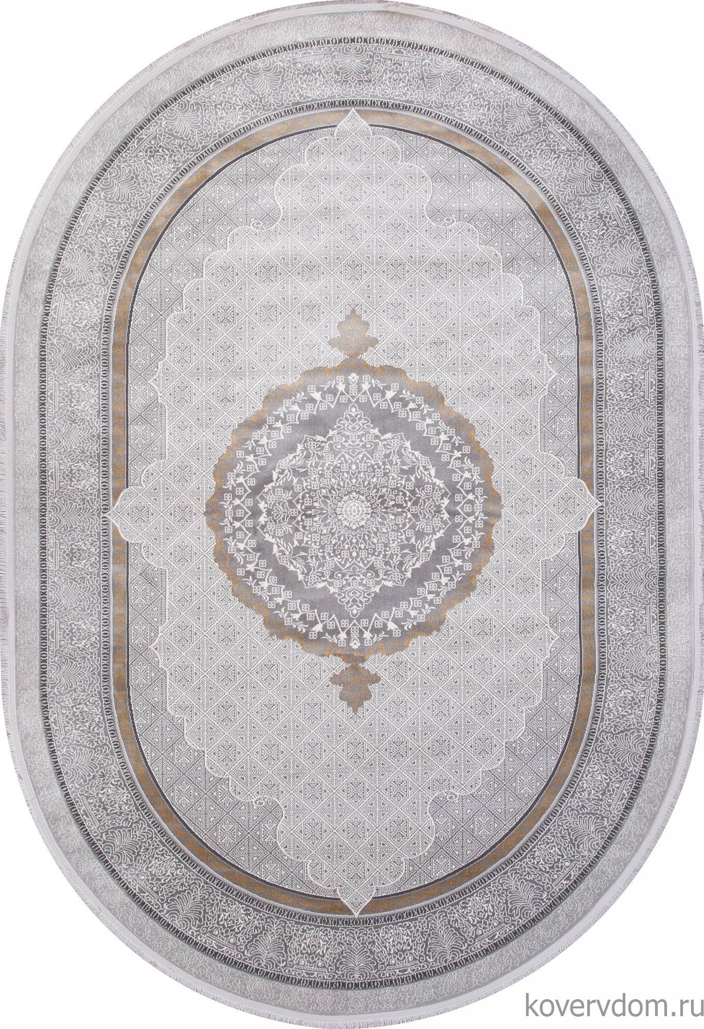 Ковер LISSABON SI001D GREY / GREY Овал