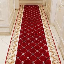 Однотонный ковровая дорожка Versailles красно-бордовая