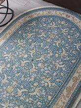 Ковер с бахромой ZARINA M101B BLUE SHIRINK / BLUE SHIRINK Овал