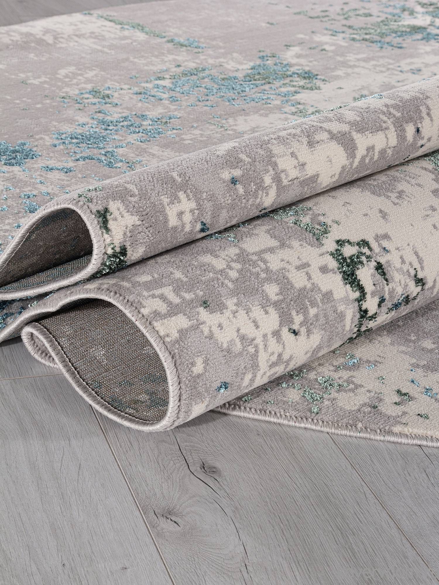 Ковер LIMAN F477 GRAY-BLUE Овал