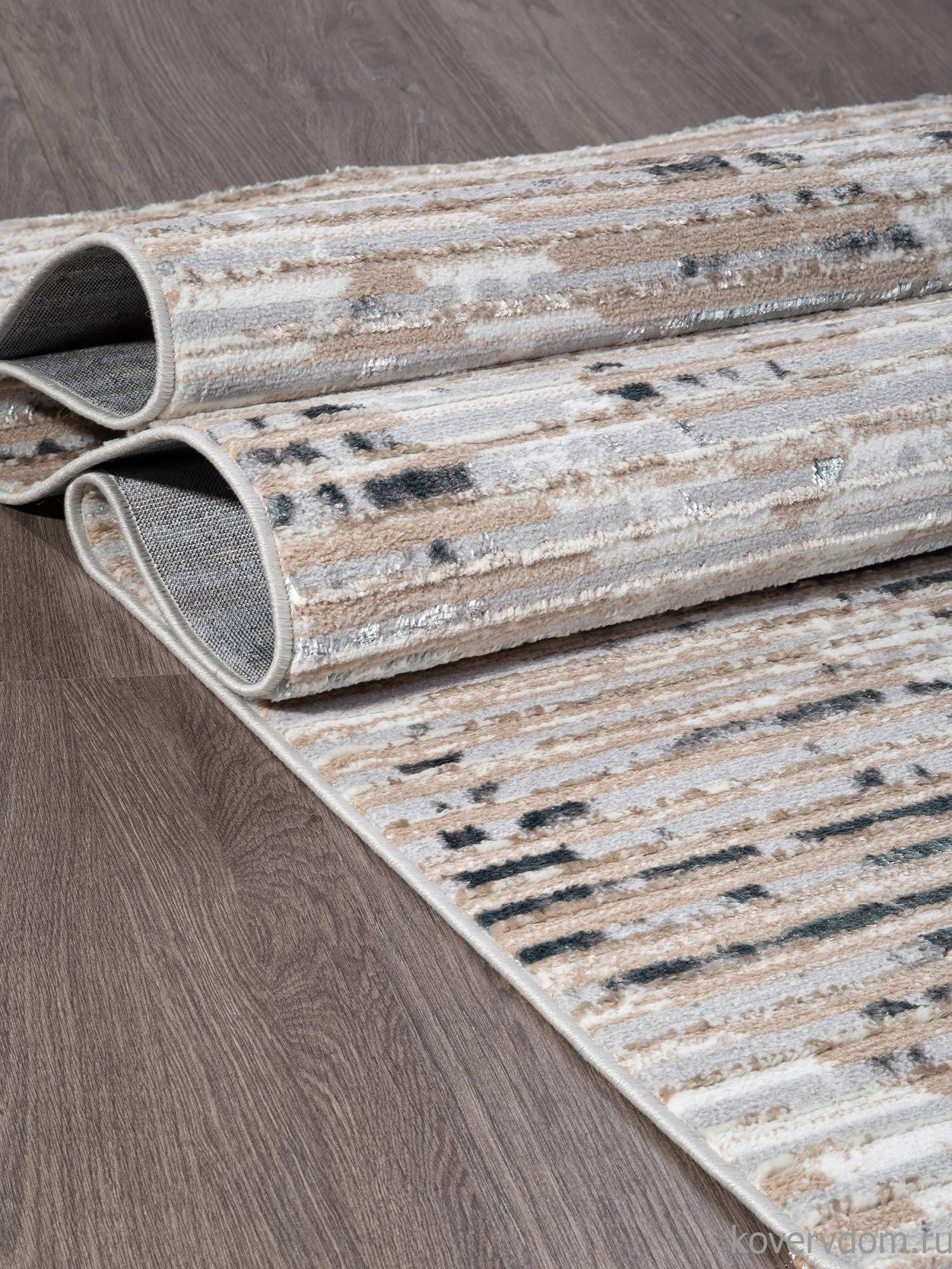 Ковер PERU L512A D.GREY SHIRINK / BLUE FDY