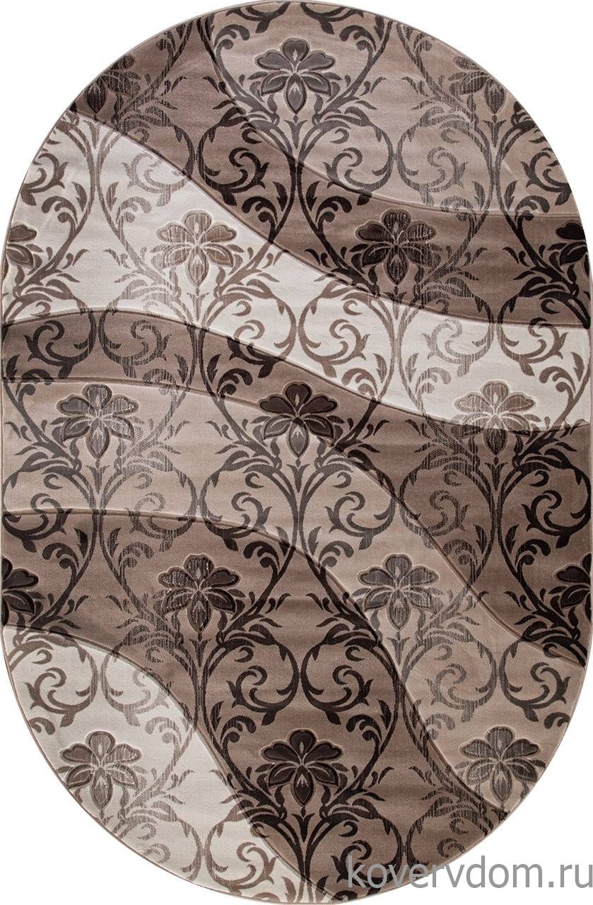 Ковер MEGA CARVING D268 BEIGE Овал