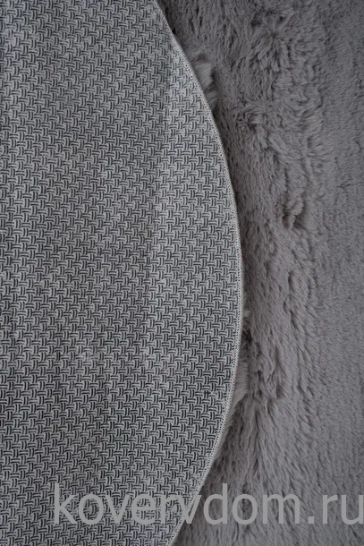Ковер из искусственного меха Krolik 1000A T9082_GREY круг