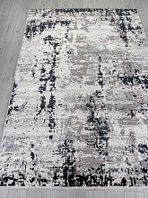 Пушистый круглый ковер PALERMO F282 DARK GRAY