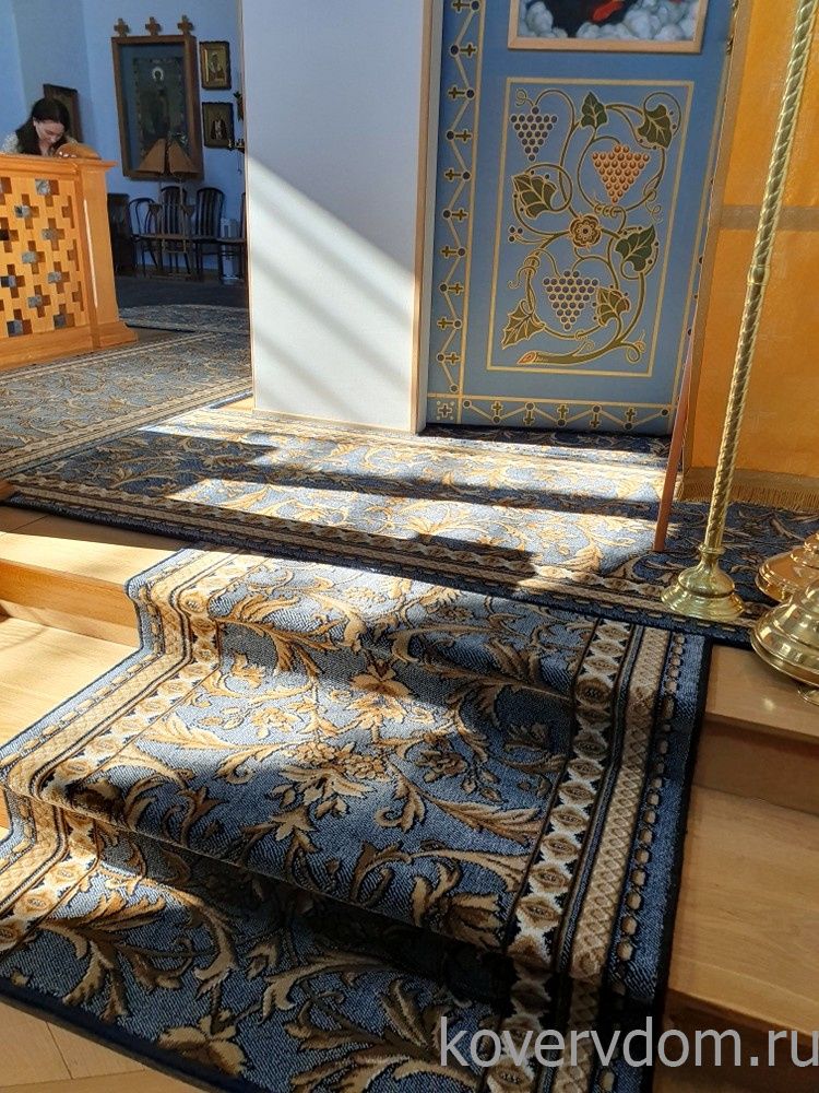 Ковровая композиция в храм 39-38 сине-голубая