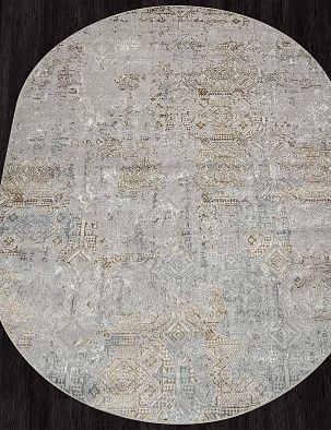 Ковер PALERMO-A F281 GRAY-GREEN Овал