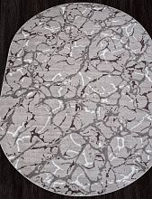 Ковер серый SILVER-A F389 GRAY Овал