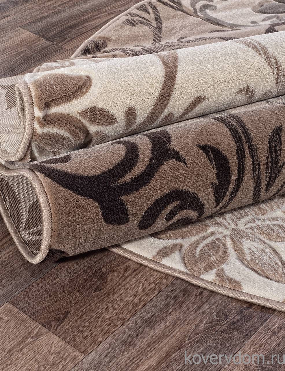 Ковер MEGA CARVING D268 BEIGE Овал