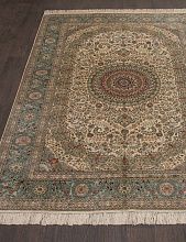 Ковер из шелка Tibet SILK & SILK S-05 CREAM / BLUE